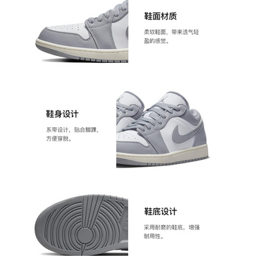 Кроссовки Jordan Air Jordan 1 Low "Vintage Grey" - Boxette Shop