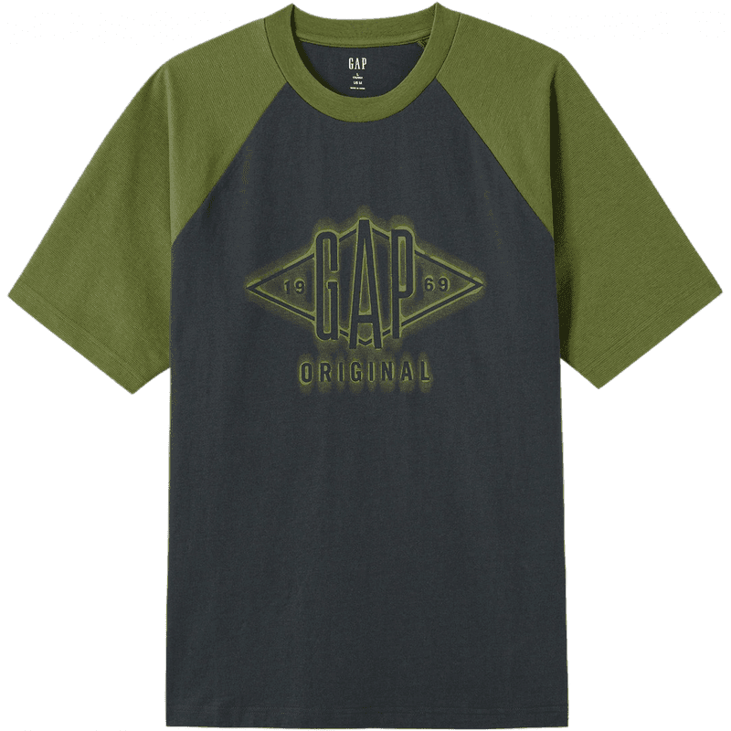 Gap urban casual collection хлопковая футболка с плечевым швом и круглым вырезом с коротким рукавом мужские и женские футболки - Boxette Shop