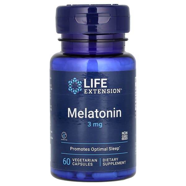 БАД Life Extension, мелатонин, 60 капсул - Boxette Shop