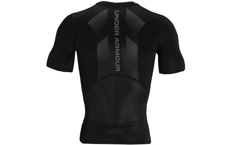 Under armour heatgear®vent casual training athletic short sleeve tights men's black