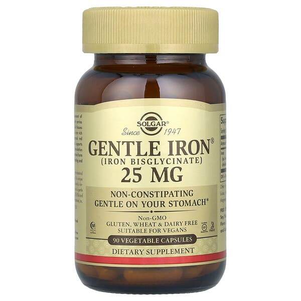 БАД Solgar, Gentle Iron, 25 мг, 90 капсул - Boxette Shop
