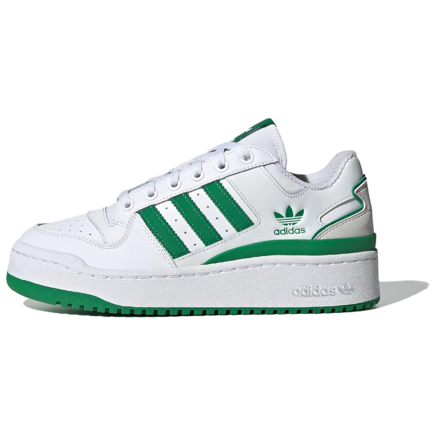 Adidas originals forum bold удобные и универсальные бордшорты с низким верхом женские бело-зеленые