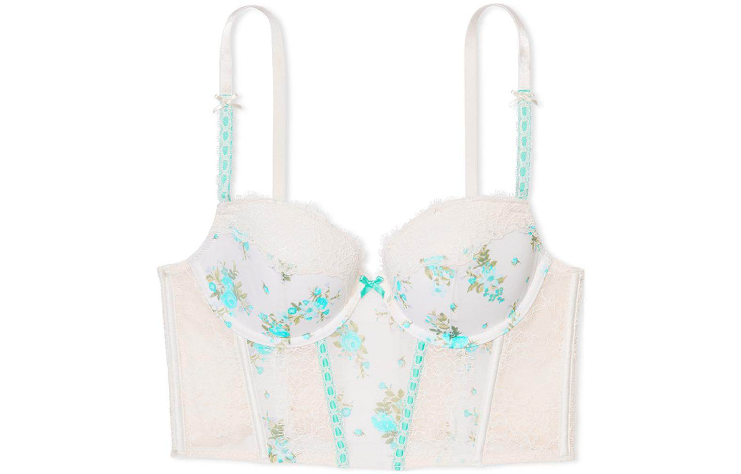 Victoria's secret victoria's secret colour clash floral jacquard comfort lace shapewear women's white - Boxette Shop