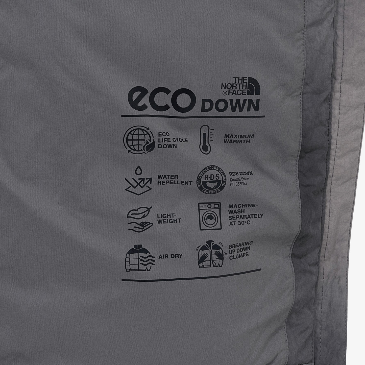 The north face tie-dye капюшон на молнии с длинным рукавом стеганый контейнер пуховик куртка унисекс серый