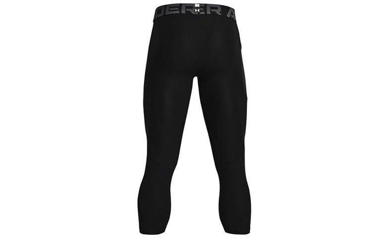 Under armour heatgear training skinny дышащий mid rise 7 брюки фитнес внутренние спортивные брюки мужские черный