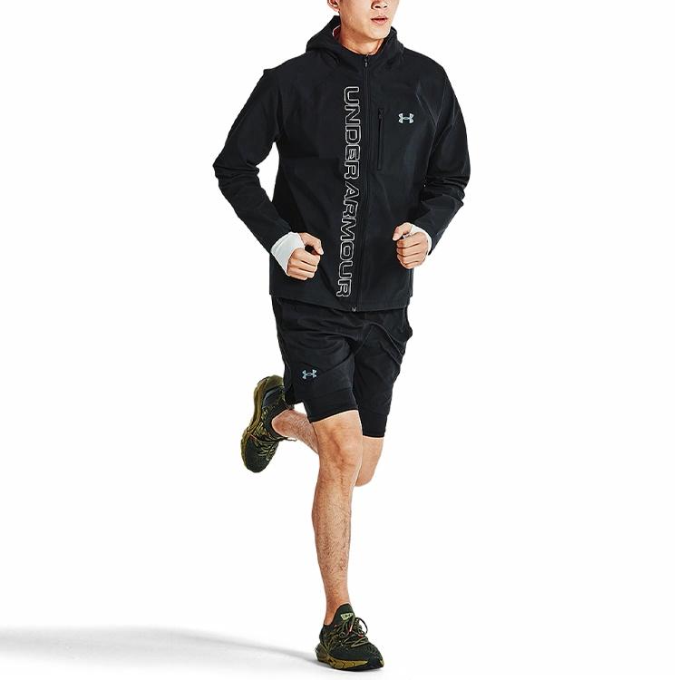 Under armour легкие облегающие тканые тренировочные шорты 2-в-1 athletic shorts men's black