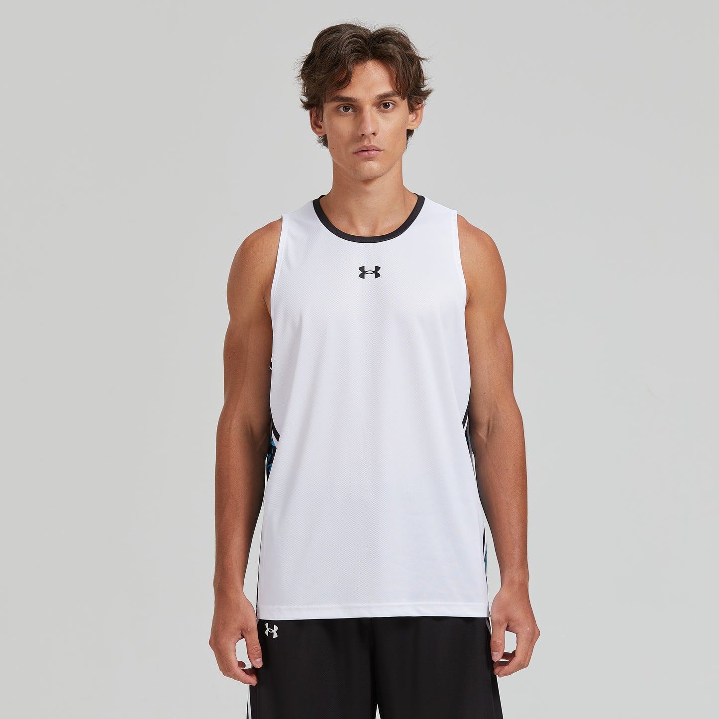 Under armour ss24 повседневная повседневная бег фитнес тренировки спорт быстро сухой дышащий без рукавов танк топ мужской и женский белый