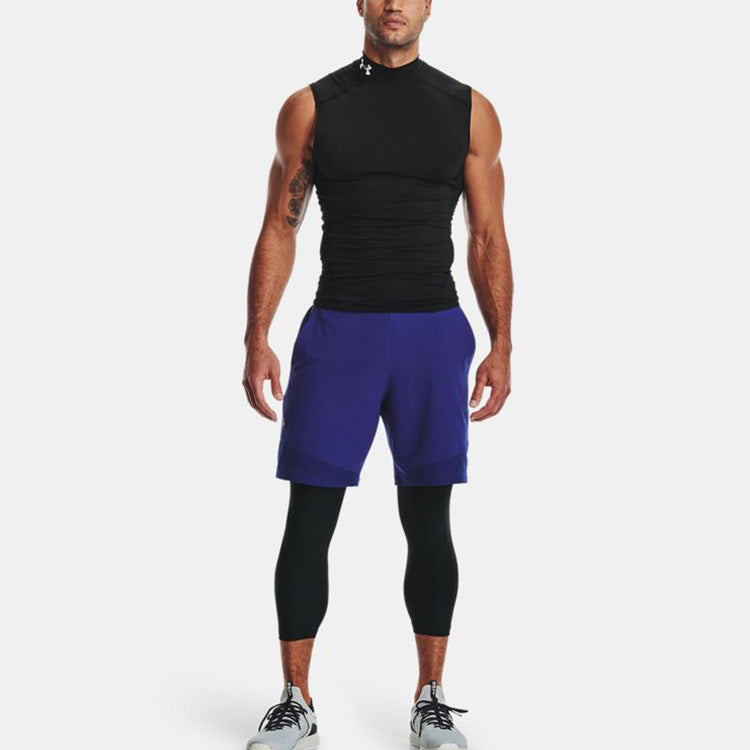 Under armour heatgear training skinny дышащий mid rise 7 брюки фитнес внутренние спортивные брюки мужские черный