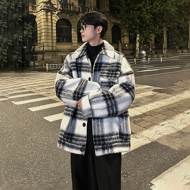 Edrpius koreys dengiz oti sochlari kichkina xushbo'y shamolli tvid plashli lapel dizayni zamonaviy trend tuyg'usi yuqori ko'cha issiq sovuq hiphop jinsi bo'lmagan erkin kundalik ish uchun ko'p qirrali palto.