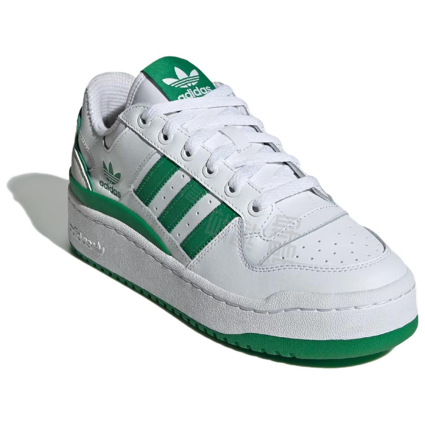 Adidas originals forum bold удобные и универсальные бордшорты с низким верхом женские бело-зеленые
