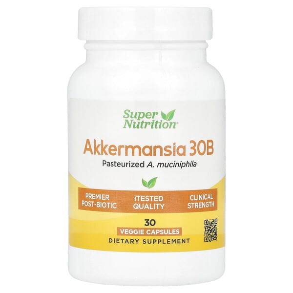 БАД Super Nutrition Akkermansia 30B, 150 мг, 30 капсул - Boxette Shop