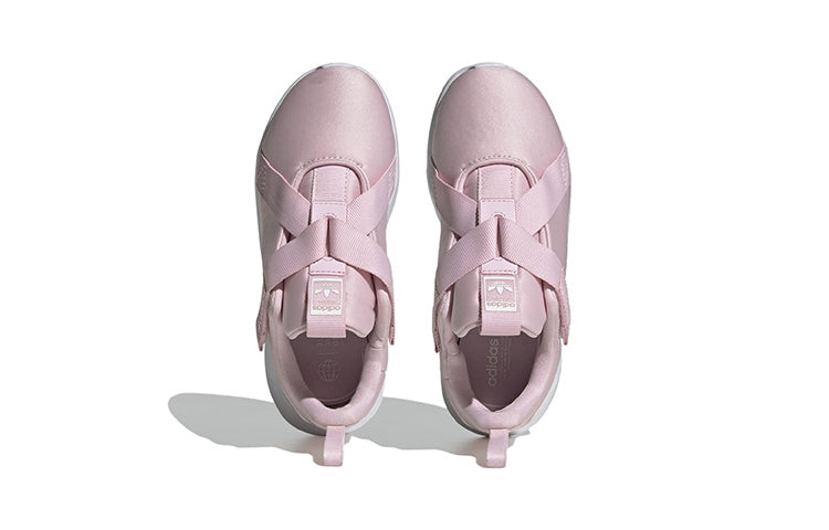 Adidas originals flex 2.0 низкие верхние спортивные повседневные кроссовки розовый средний маленькие дети