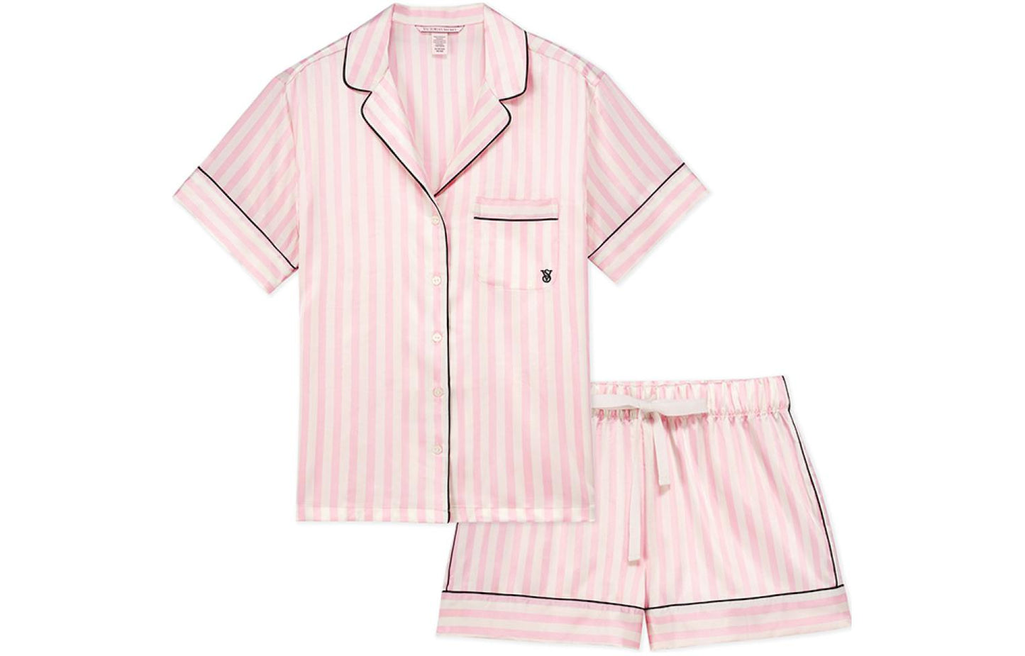 Пижамный комплект женский Victoria's Secret Striped Top and Shorts
