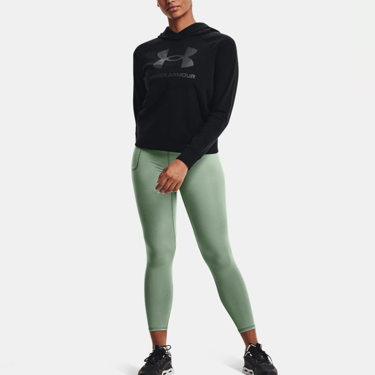 Under armour andromeda пуловер с капюшоном и принтом с длинным рукавом толстовка женская черная