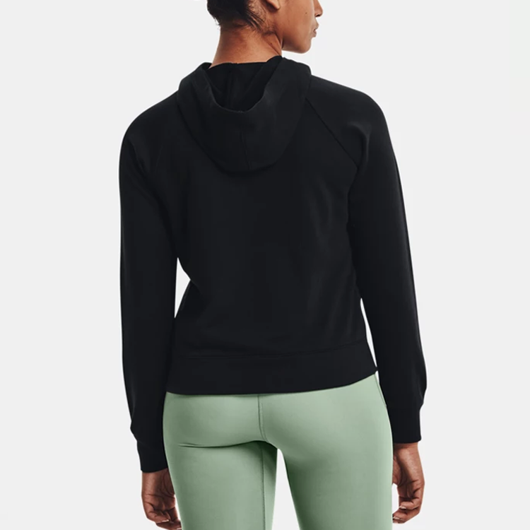 Under armour andromeda пуловер с капюшоном и принтом с длинным рукавом толстовка женская черная