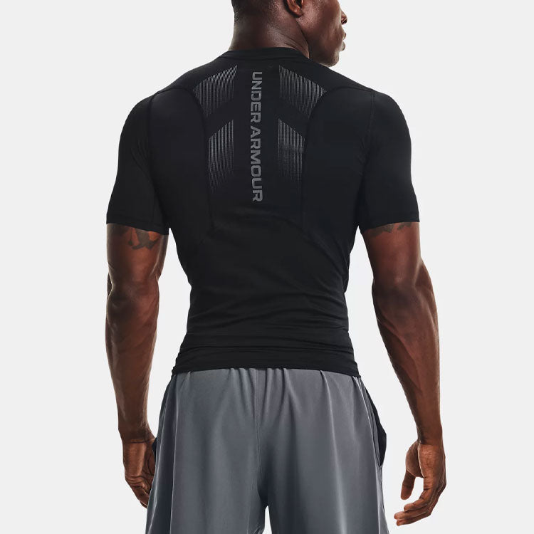 Under armour heatgear®vent casual training athletic short sleeve tights men's black