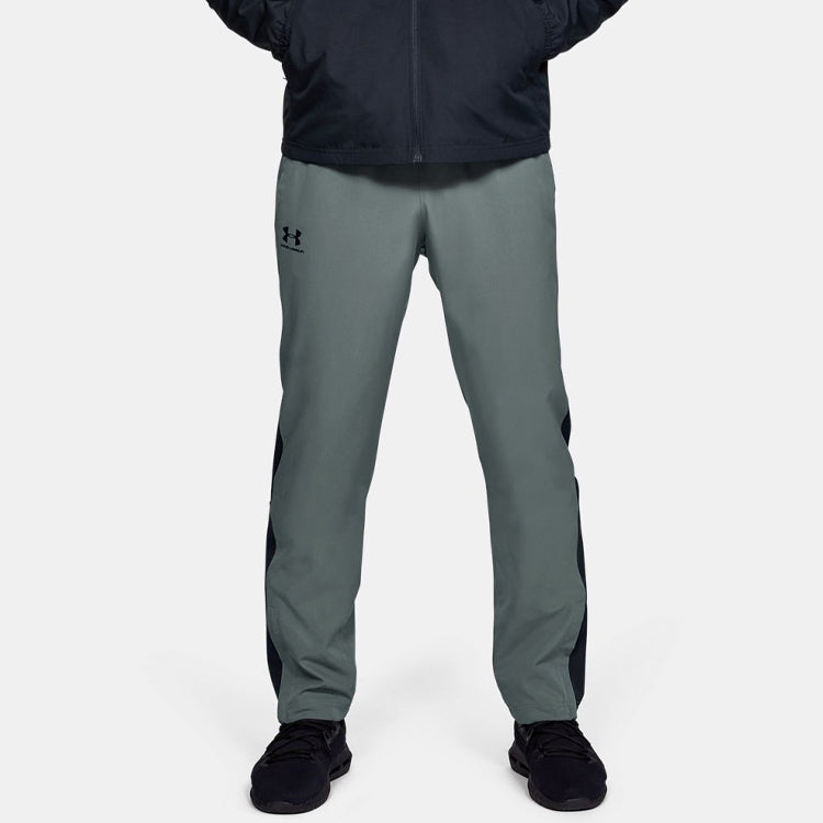 Under armour сплошной цвет лоскутное винтаж прямой случайные длинные трикотажные толстовки мужские серый