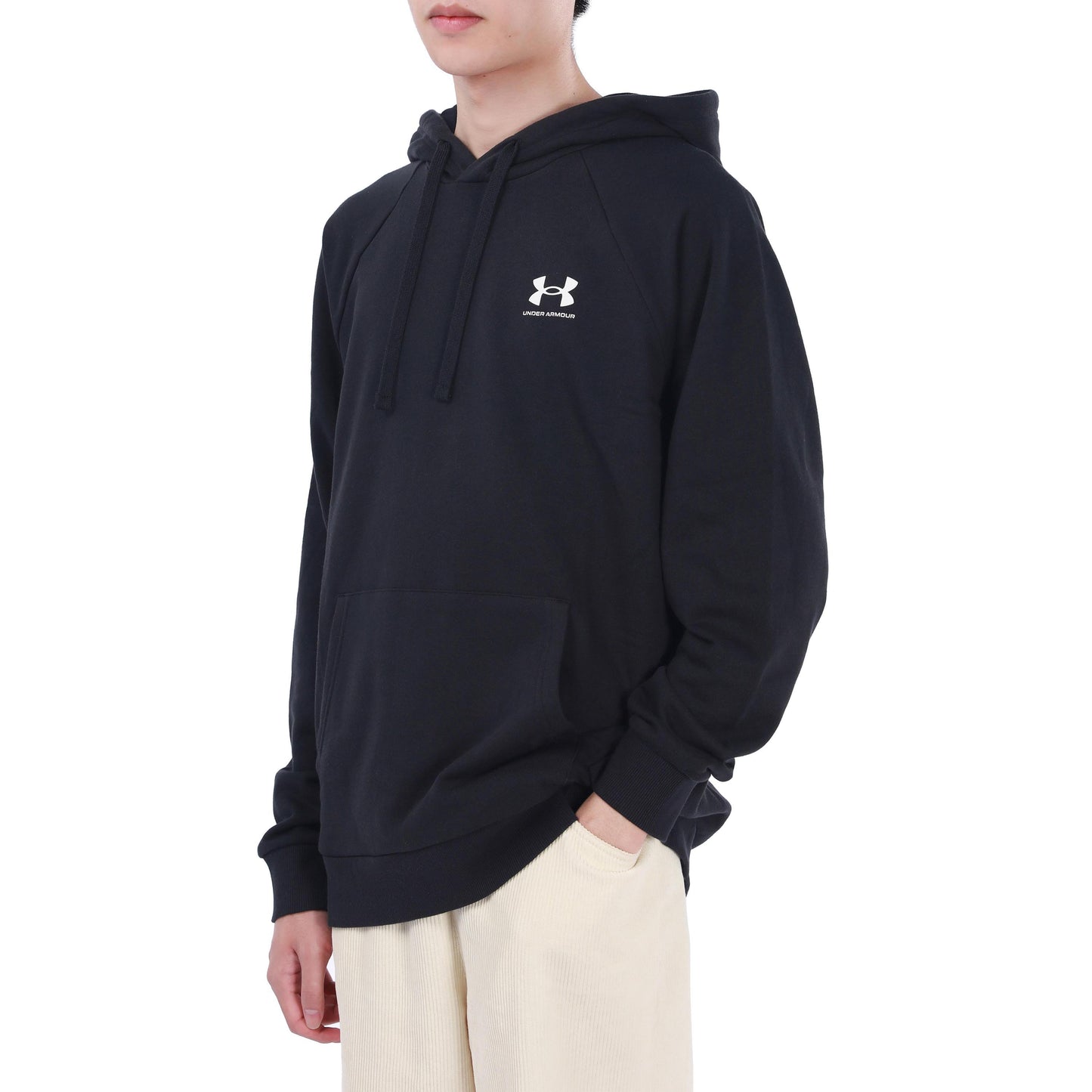 Under armour andromeda rival solid hooded hooded pullover thin fleece training sweatshirt men's black