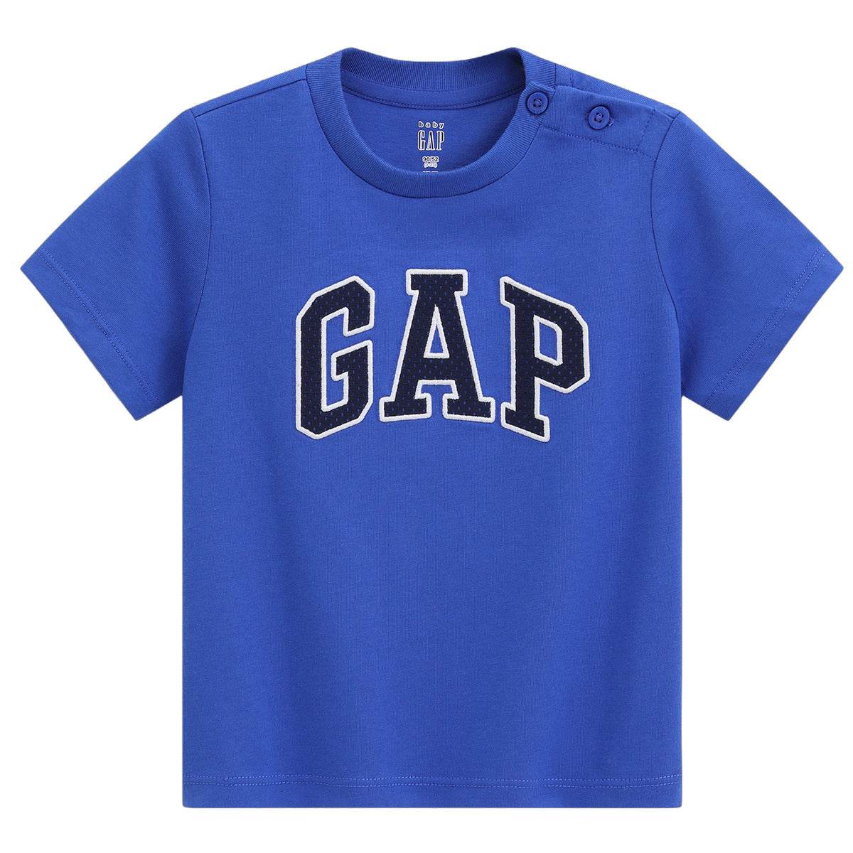Gap футболка круглый вырез сплошной цвет буквы случайные свободные короткий рукав детские - Boxette Shop