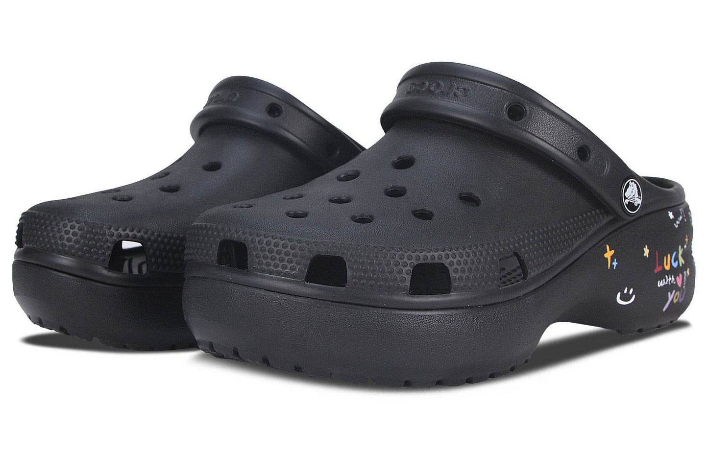 Шлепанцы женские Crocs Classic Platform Clog Lucky Rainbow - Boxette Shop