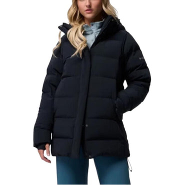 Columbia columbia fw25 водоотталкивающий 650 пушистый утиный пух средней длины теплый ветрозащитный дышащий открытый пуховик женский