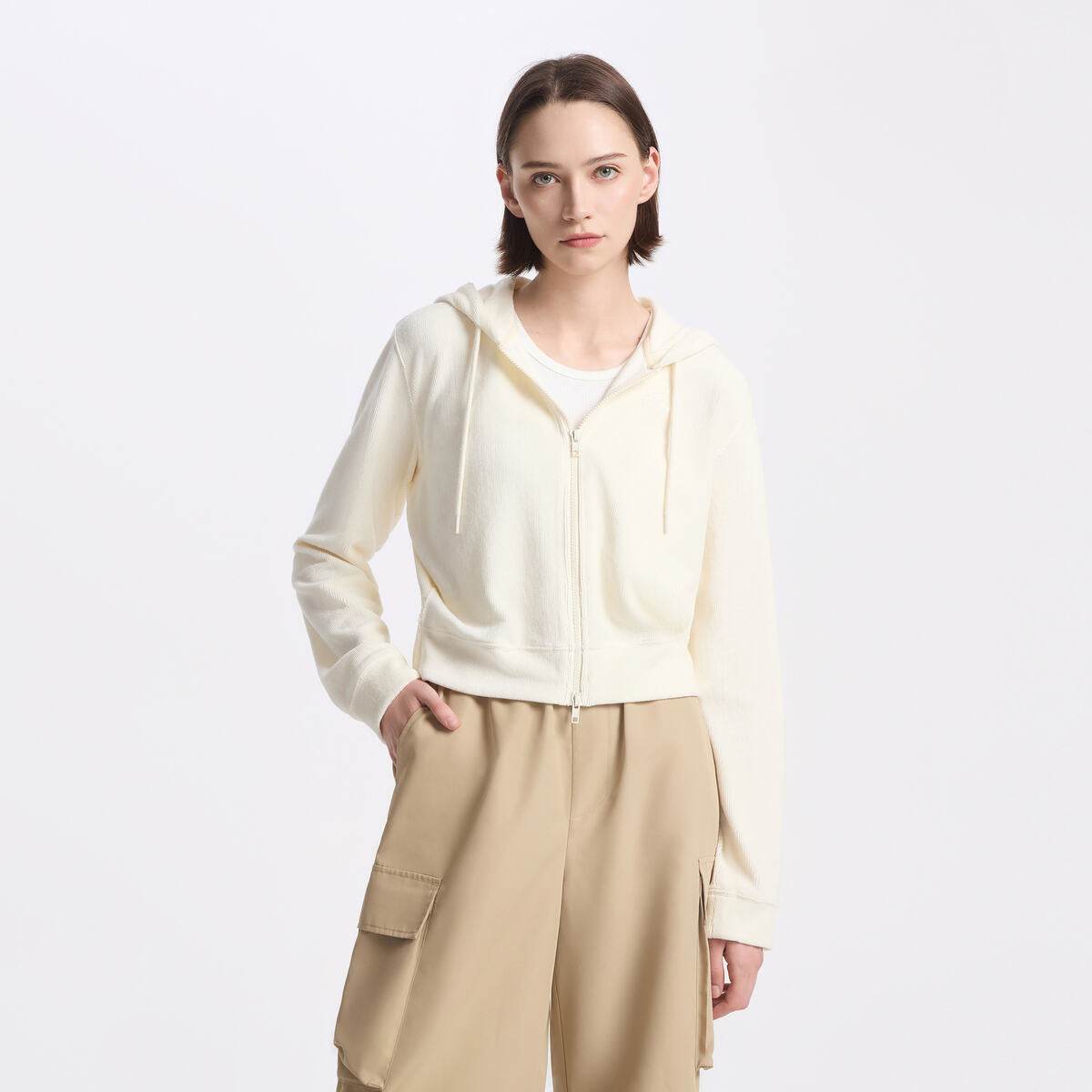 Женская простая толстовка с капюшоном и вышитым логотипом gap - Boxette Shop