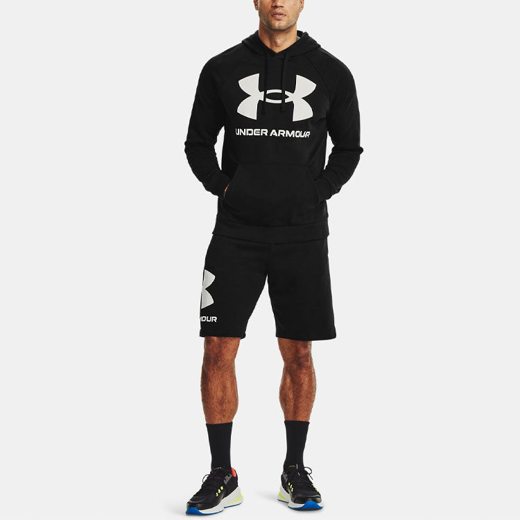 Толстовка с капюшоном under armour rival big мужская черная