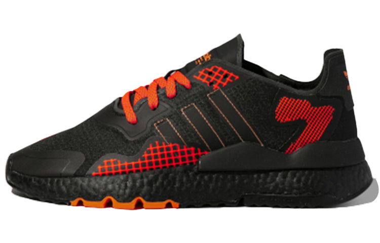 Adidas originals nite jogger mesh fabric comfortable daily breathable low top life casual shoes men's black red