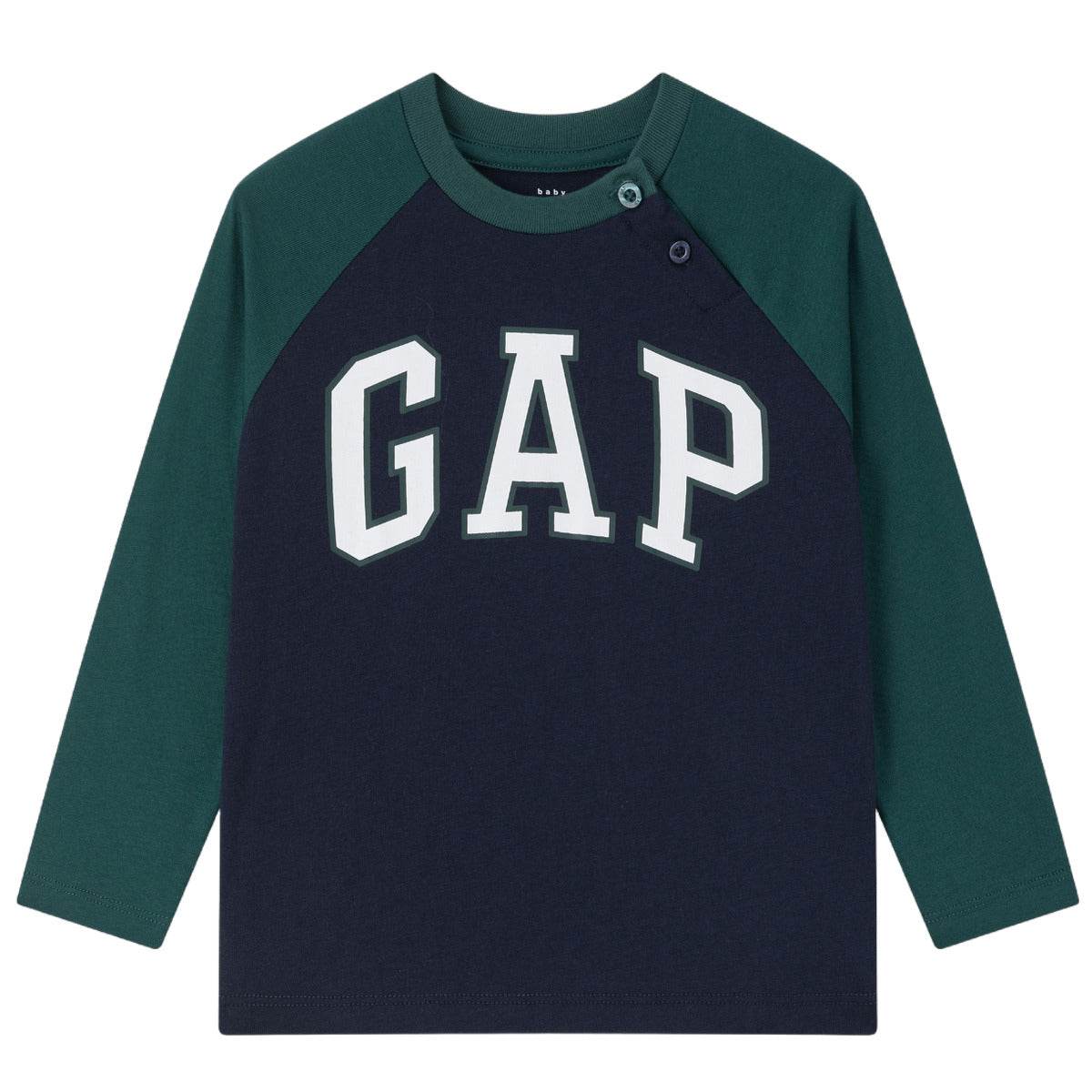 Gap футболка хлопок мода colour block длинный рукав детский стиль - Boxette Shop