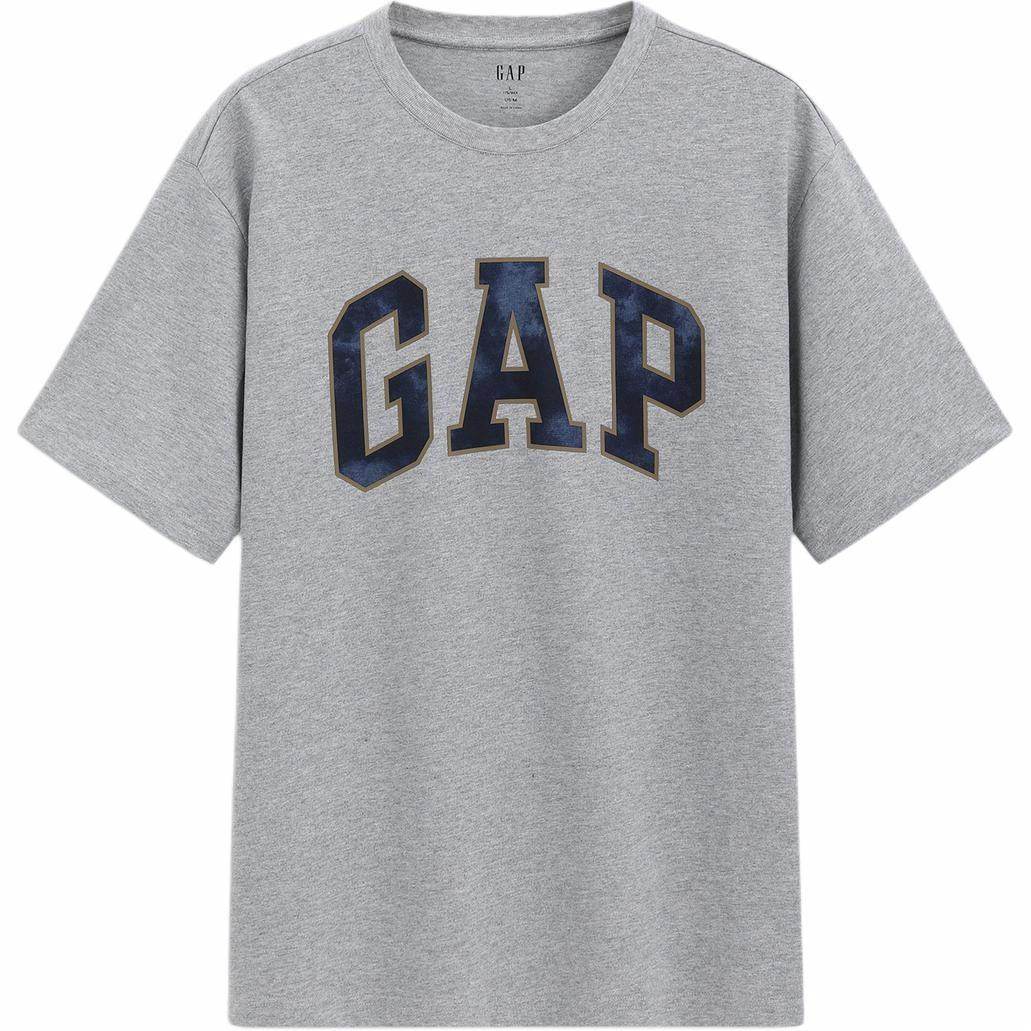 Gap офсетная печать большой логотип хлопок свободные футболки с коротким рукавом мужчины и женщины с тем же пунктом - Boxette Shop