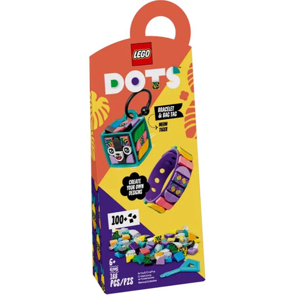 LEGO Dots "Neon Tiger: Bilaguzuk va yorliqli sumka" (41945)