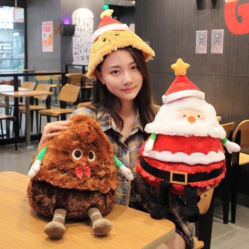 Bobbi bear father christmas and gingerbread man plush doll 45cm tall