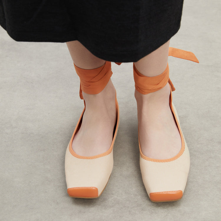 Charlz va Keyt ayollar espadrillari "Rangni blokirovka qiluvchi balet kvartiralari"
