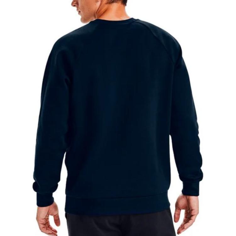 Under armour crew neck comfort casual padded long sleeve sweatshirt men's navy blue