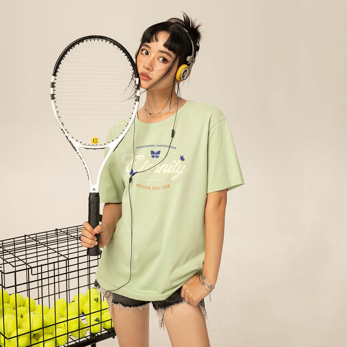 Футболка женская Miniso с круглым вырезом - Boxette Shop