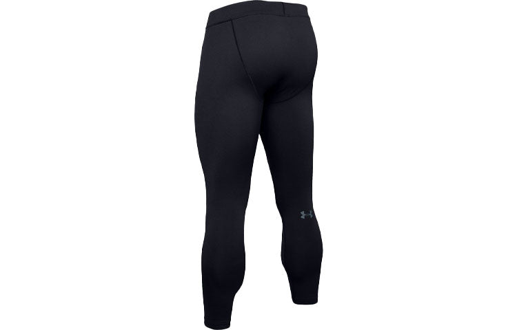Under armour base 4.0 леггинсы сплошной цвет открытый плотный внутренний упакованные спортивные брюки мужские черный