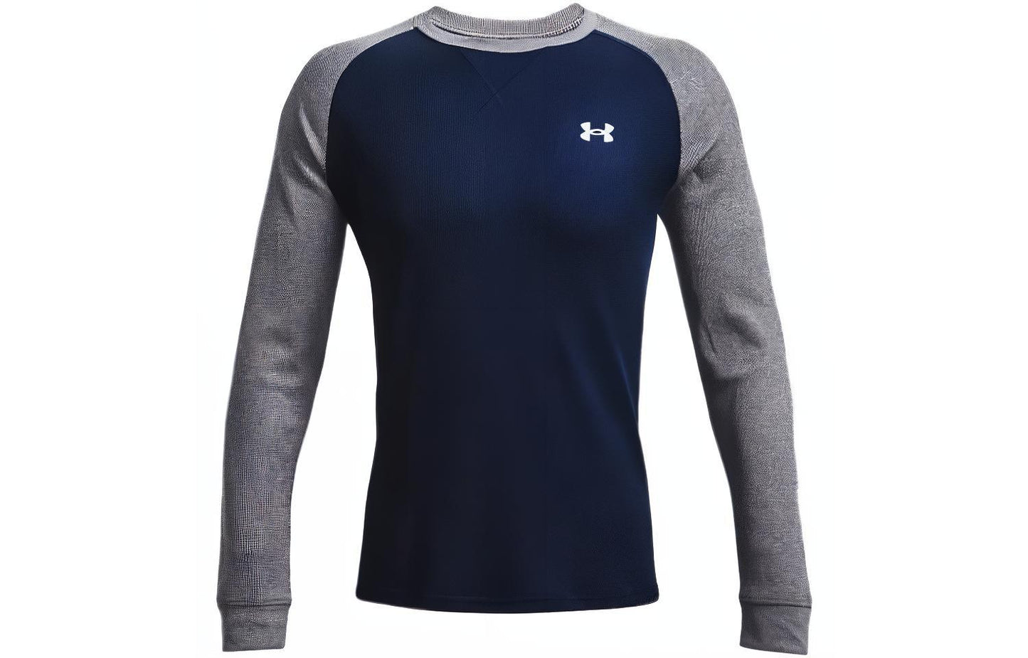 Under armour under armour casual colour block knit sports jersey men's dark blue grey