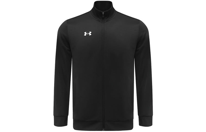 Under armour тренировочная спортивная трикотажная куртка с логотипом мужская черная