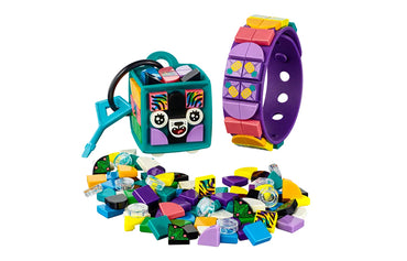 Конструктор LEGO Dots "Неоновый Тигр: Браслет и сумка с биркой" (41945) - Boxette Shop