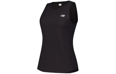 New Balance Solid Color Workout Running Jersey Running Yelek Ayollar Qora