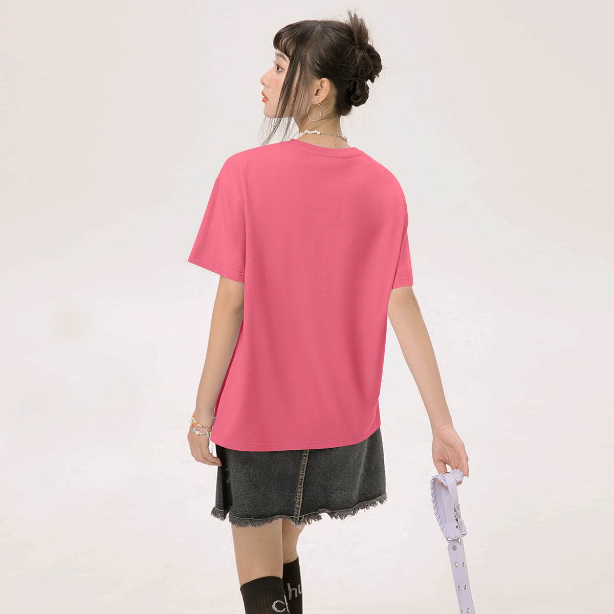 Футболка женская Miniso с круглым вырезом - Boxette Shop