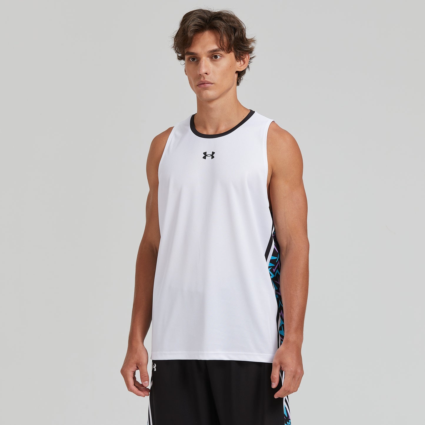 Under armour ss24 повседневная повседневная бег фитнес тренировки спорт быстро сухой дышащий без рукавов танк топ мужской и женский белый