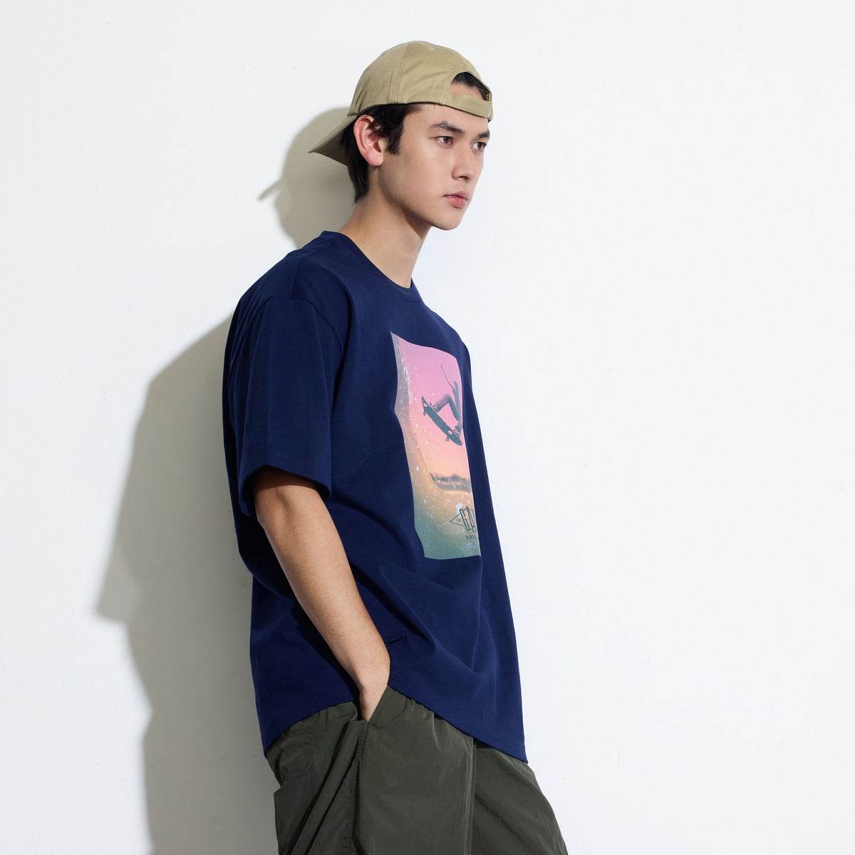 Футболка с коротким рукавом gap heavy loose printed round neck short sleeve t-shirt для мужчин и женщин - Boxette Shop