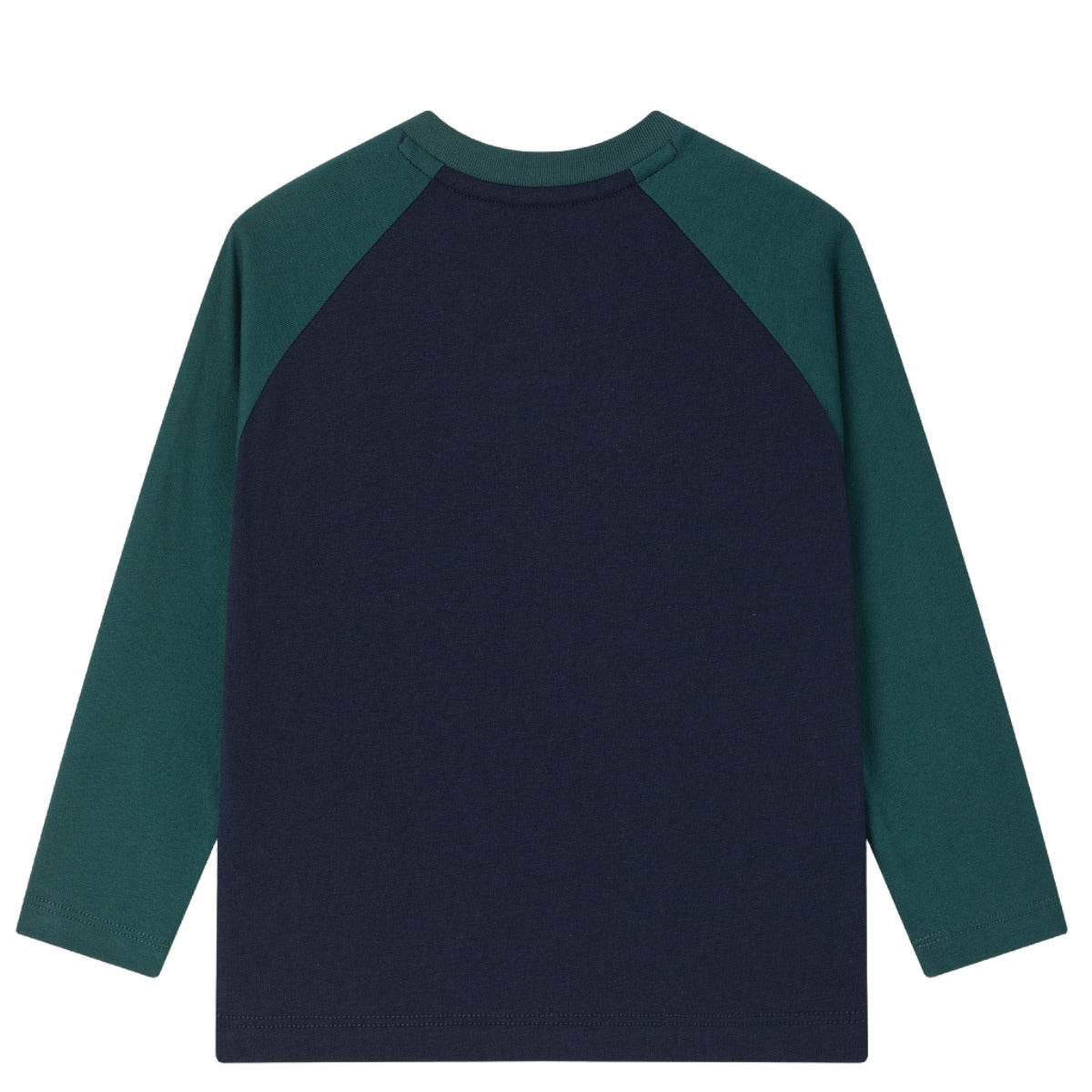 Gap футболка хлопок мода colour block длинный рукав детский стиль - Boxette Shop