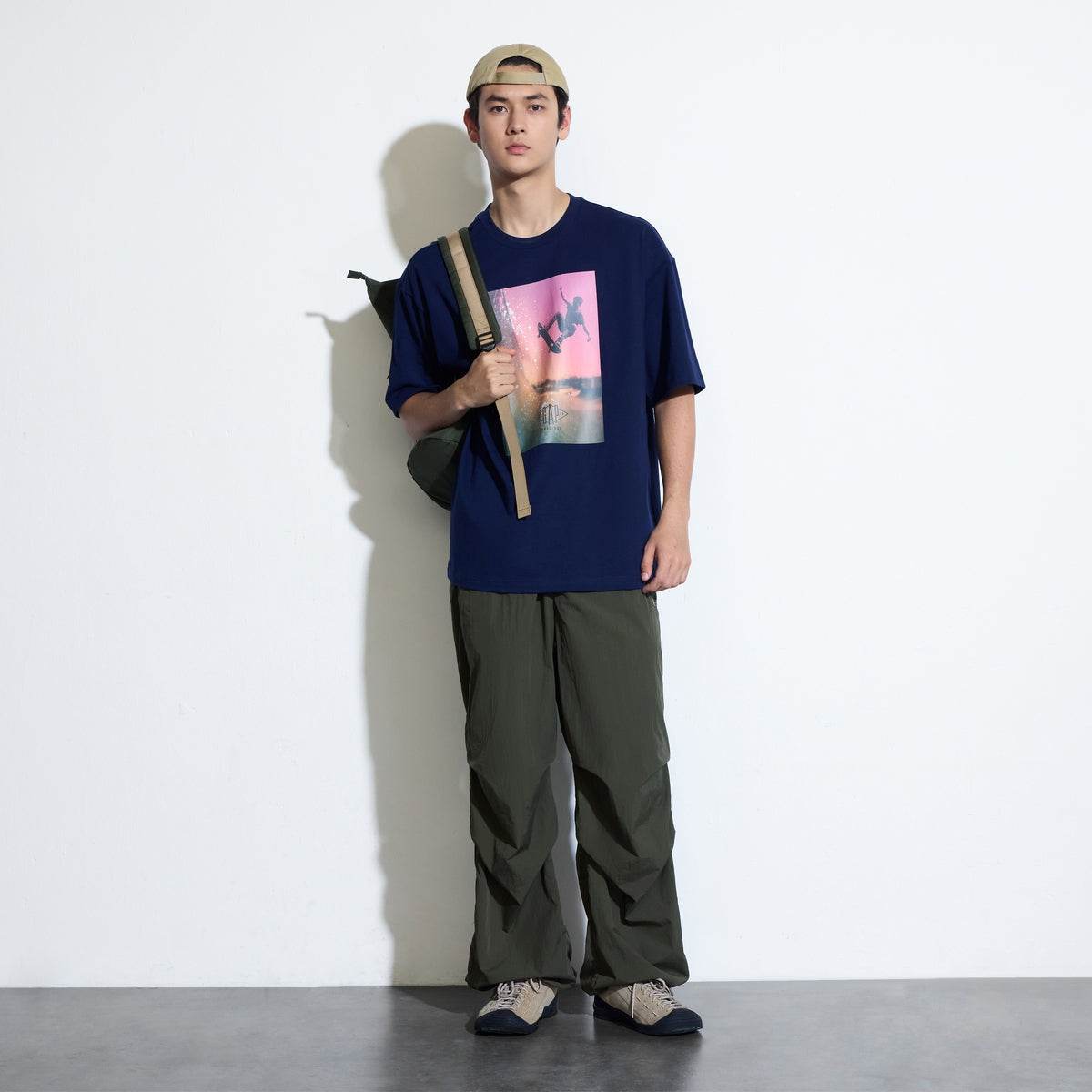Футболка с коротким рукавом gap heavy loose printed round neck short sleeve t-shirt для мужчин и женщин - Boxette Shop