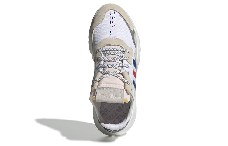 Adidas originals nite jogger mesh nylon удобные и универсальные амортизирующая и нескользящая обувь для отдыха на низком ходу мужские и женские модели красный и синий