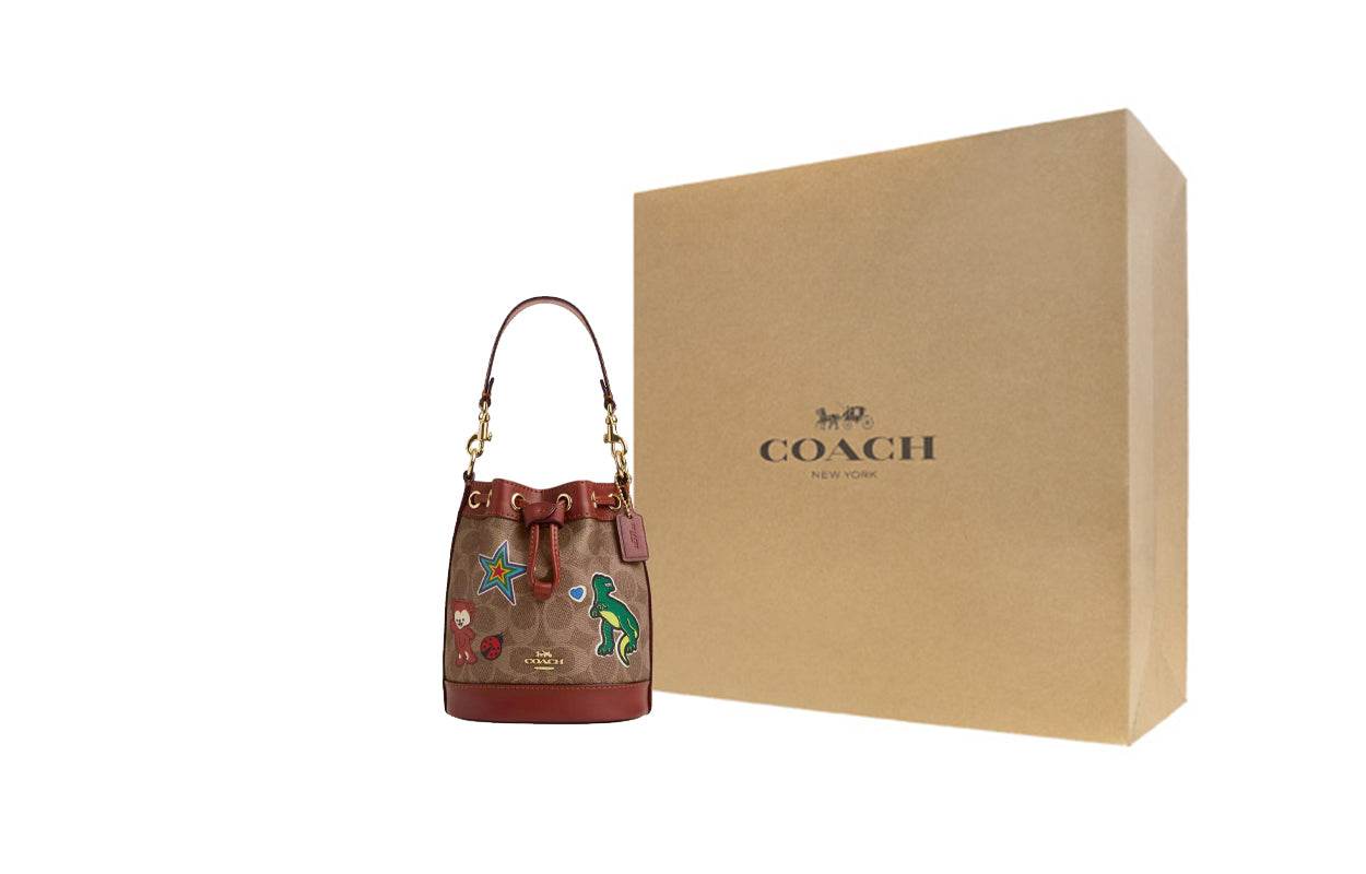 Сумка женская Coach Dempsey 14 Drawstring Closure Coated Canvas - Boxette Shop