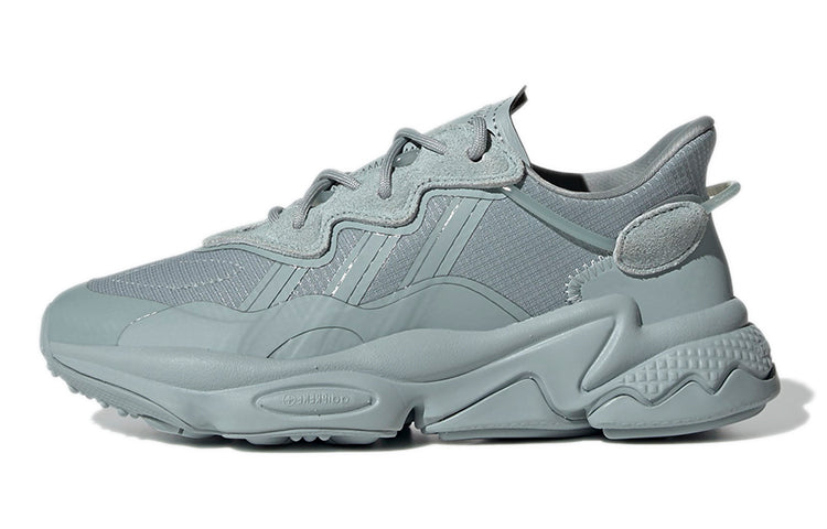 Adidas originals ozweego j удобная износостойкая дышащая низкопрофильная детская повседневная обувь серо-голубого цвета для подростков