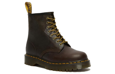 Dr.martens martin 1460 кожа толстая подошва 8 отверстий короткие ботинки унисекс темно-коричневые