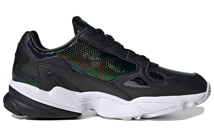 Adidas originals falcon удобная повседневная низкопробная женская повседневная обувь темно-черного цвета